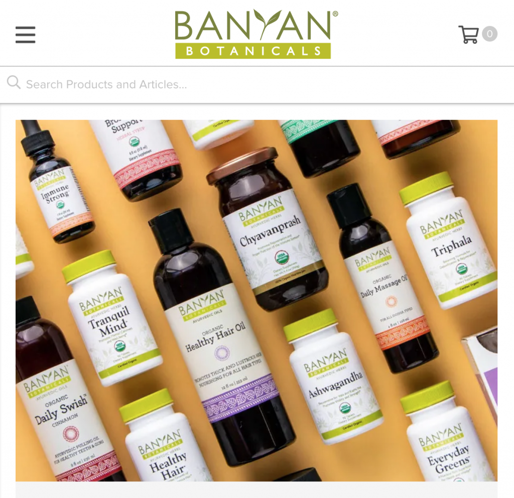 Shop Link for Banyan Botanical